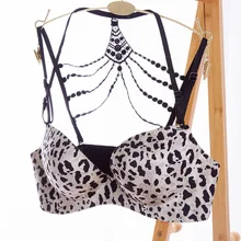 5 Colors Women Fashion Leopard Push Up Seamless Intimates Lingerie Sexy Comfortable Adaijustable Bra Wire Free Underwear 119