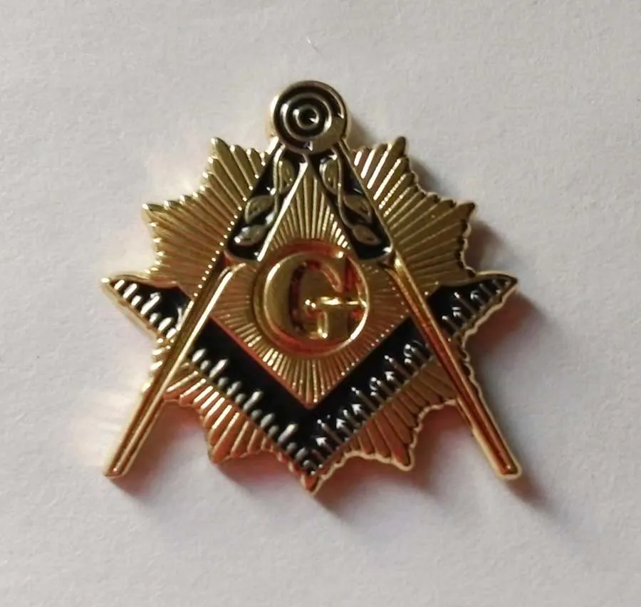 

Masonic Sun Splendor Square and Compass Lapel Pin