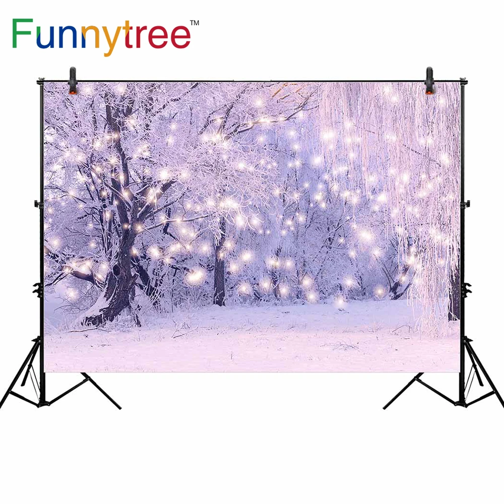 Funnytree Theme Photography Background Winter Wonderland Christmas Snow Tree Landscape Snowfall Photography Fantasy Backdrops Background Aliexpress
