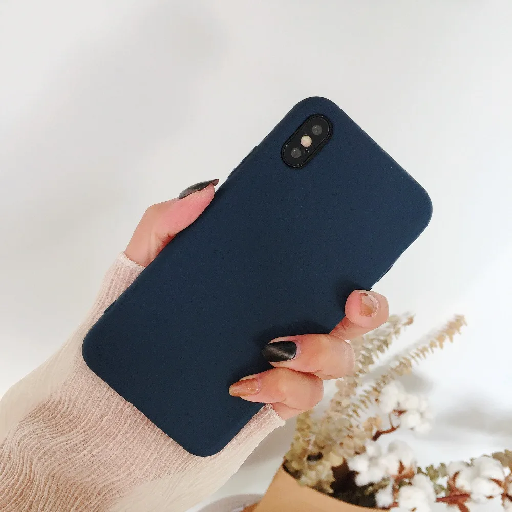 

2019 Limited Top Fashion Protection Case for Iphone 7 Plus 8 6 6s Funda Color Tpu Rubber Matte Soft Cover for iPhone X Xs Max Xr