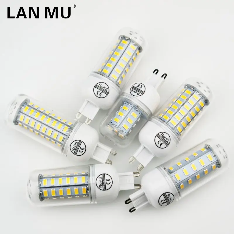 LATTUSO G9 SMD 5730 Lamparas bombilla Led 220 V 24 36 48 56 69 72 LEDs ampolla Led ahorro de energía lámpara reemplazar bombilla de Edison Lampen