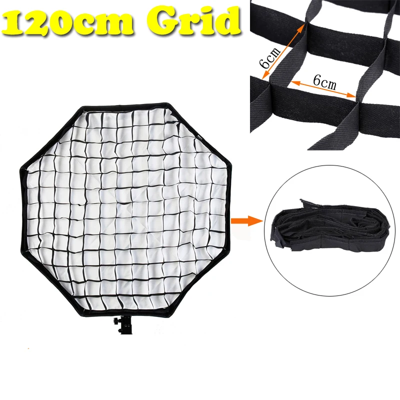 

Photo Studio 47" 120cm Portable Octagon Softbox Grid Accessories Honeycomb For Speedlight Flash Photography Soft Box