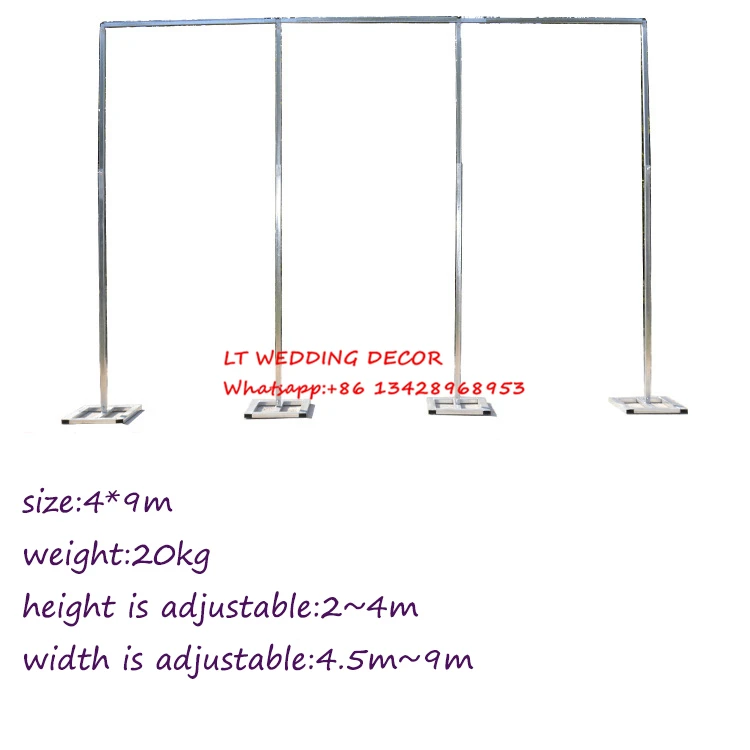 

4m*6m wedding zincplated metal wedding backdrop stand/drap stand/piping frame