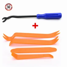 Blue Car Removal Tool + 4pcs/set Portable Vehicle Car Panel Audio Trim Removal Tool Set Kit Practical Car Repairing Hand Tools