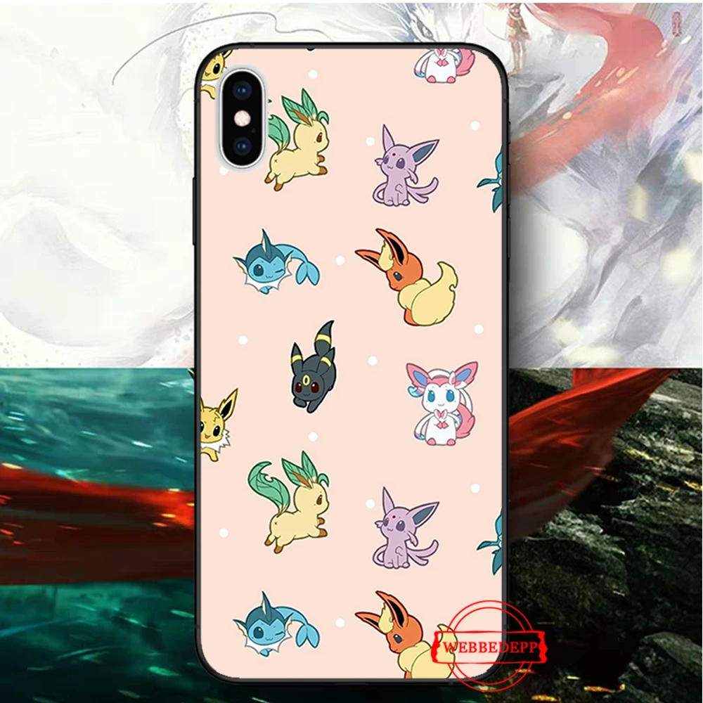 Мультяшные Покемоны eevee pika силиконовый мягкий чехол для iPhone 5 SE 5S 6 6S Plus 7 8 11 Pro X XS Max XR - Цвет: 7