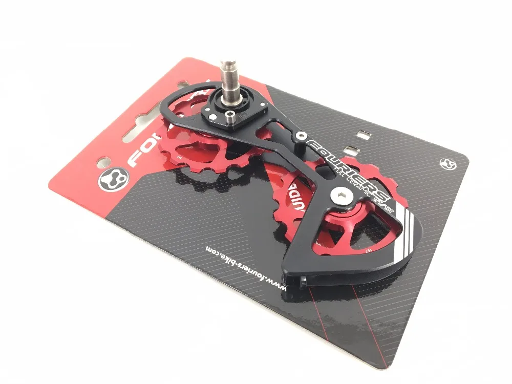 Fouriers CNC Road Bike Rear Derailleur Cage with Ceramics Bearing