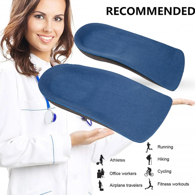Half Insole for Plantar Fasciitis Arch Support Heel Spur Pain Relief Orthotic Foam Cup Pad Fit