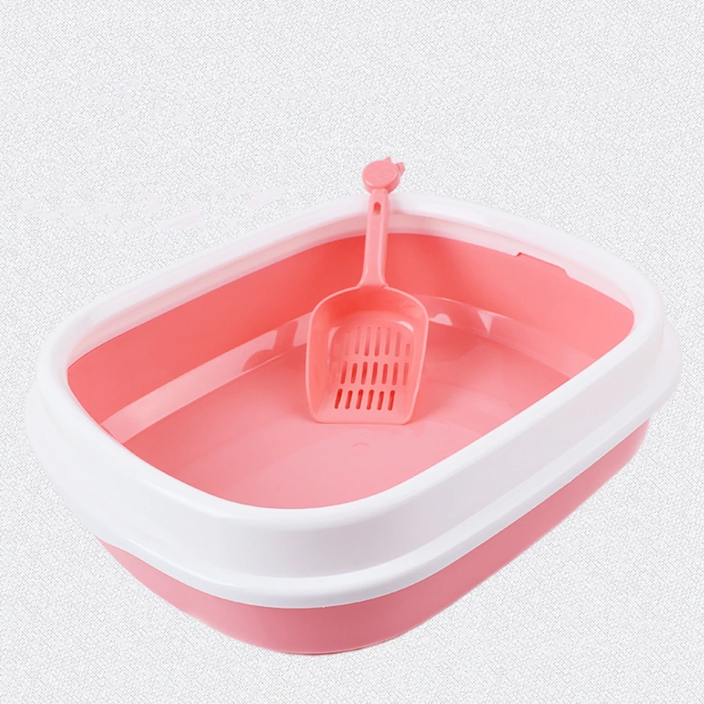 2018 cat sand basin semi enclosed anti splash oval cat litter basin