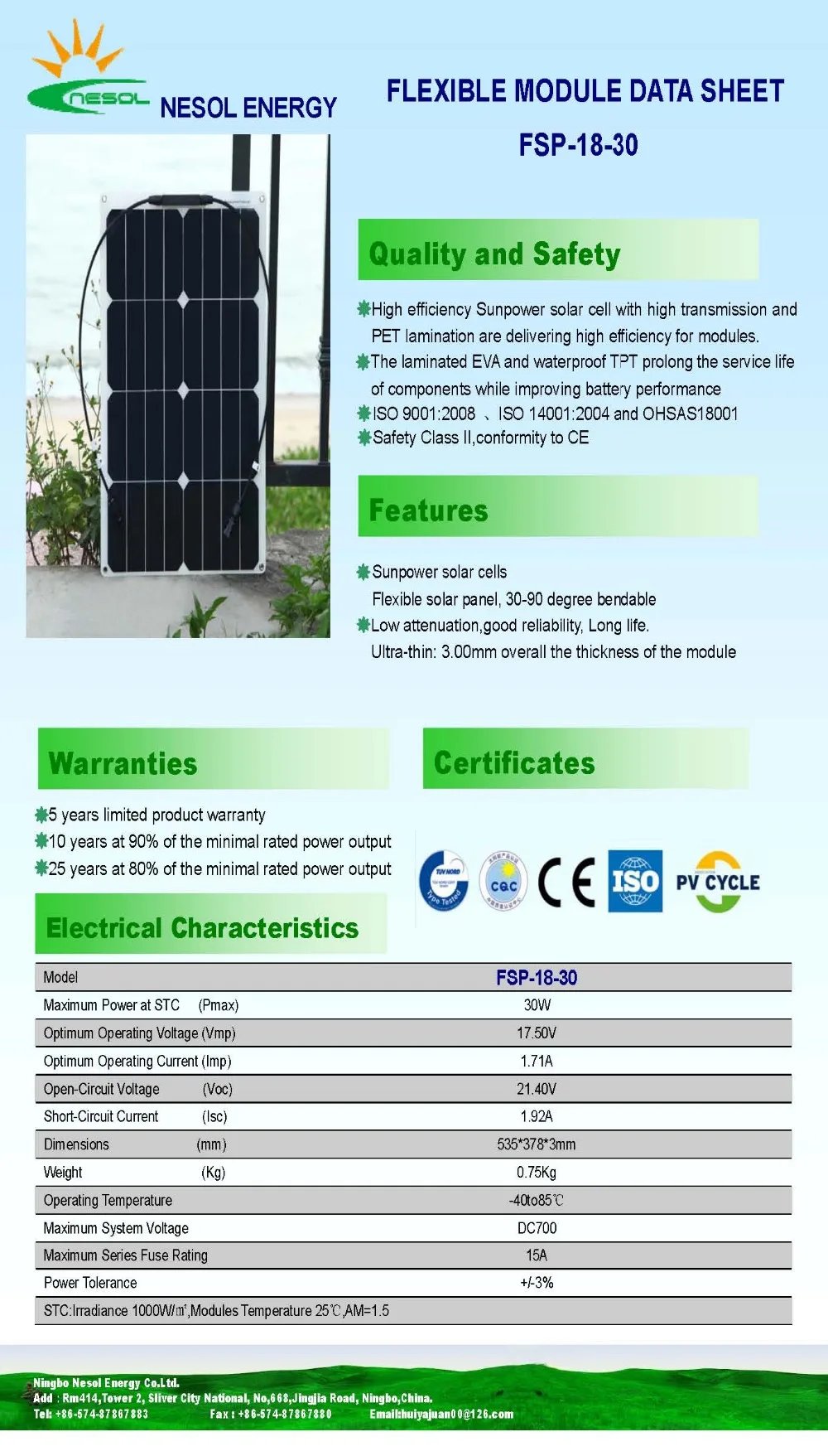 30W Flexible data sheet