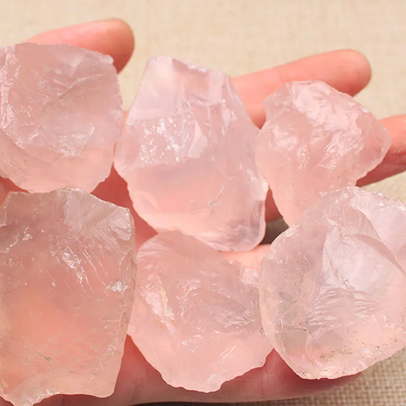 1pc Natural Pink Quartz Crystal Stone Rock Mineral Specimen Collectible