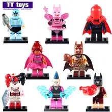 10 лотов PG8040 Бэтмен герой фильма Batman moovie HarleyQuinnCape Low Rider 70906 строительные блоки для детей Рождественский подарок игрушки