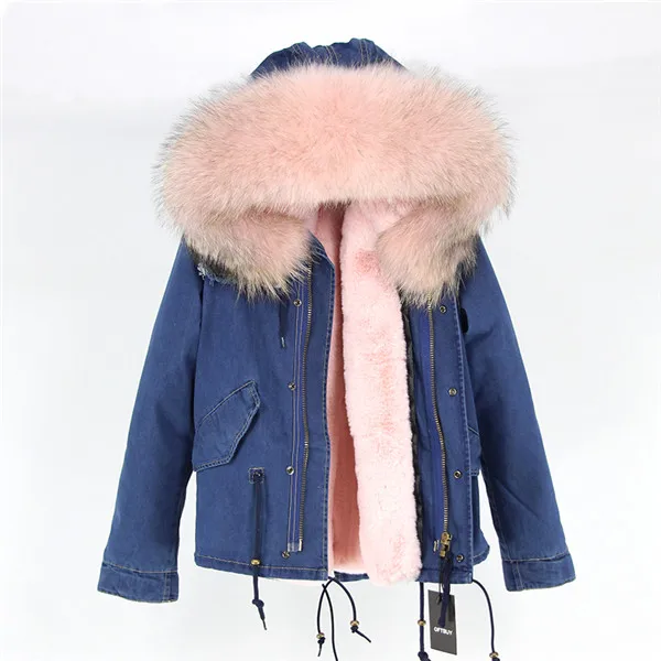US $137.17 34% OFF|OFTBUY 2019 blau denim jacke parkas winter jacke frauen winter mantel frauen echt pelzmantel waschbären pelz kragen mit kapuze US $137.17 34% OFF|OFTBUY 2019 blau denim jacke parkas winter jacke frauen winter mantel frauen echt pelzmantel waschbären pelz kragen mit kapuze