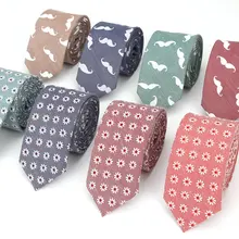 Мужской модный винтажный галстук с принтом усов, мужские галстуки на каждый день, цветочный свадебный Тонкий галстук, галстук Gravatas