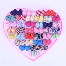 36 пар/компл. с милым принтом серьгу Набор для Для женщин ручной работы сердца круглый Форма небольшие серьги Mix набор сердце подарочной коробке дизайн