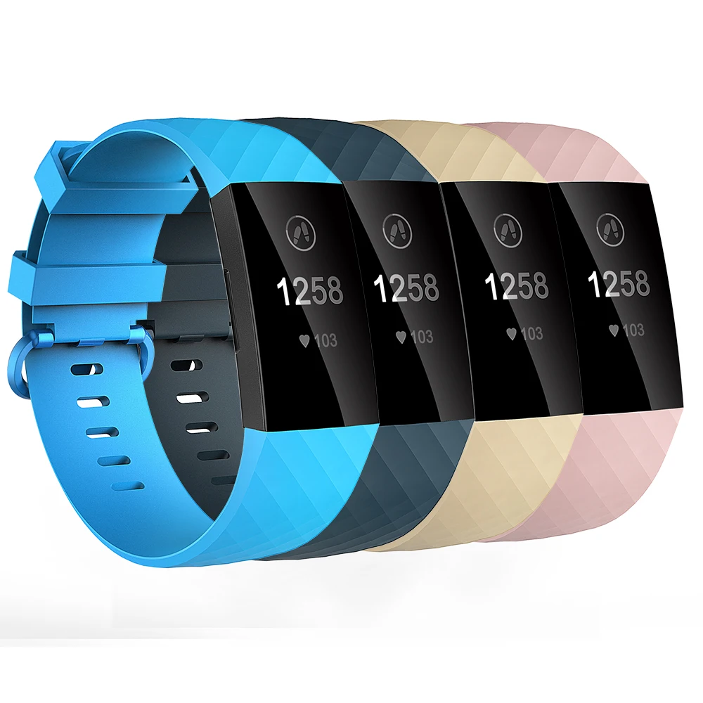 Honecumi водонепроницаемые полосы для Fitbit Charge 3/4 3 SE 4 пары заменяемых мужских Т