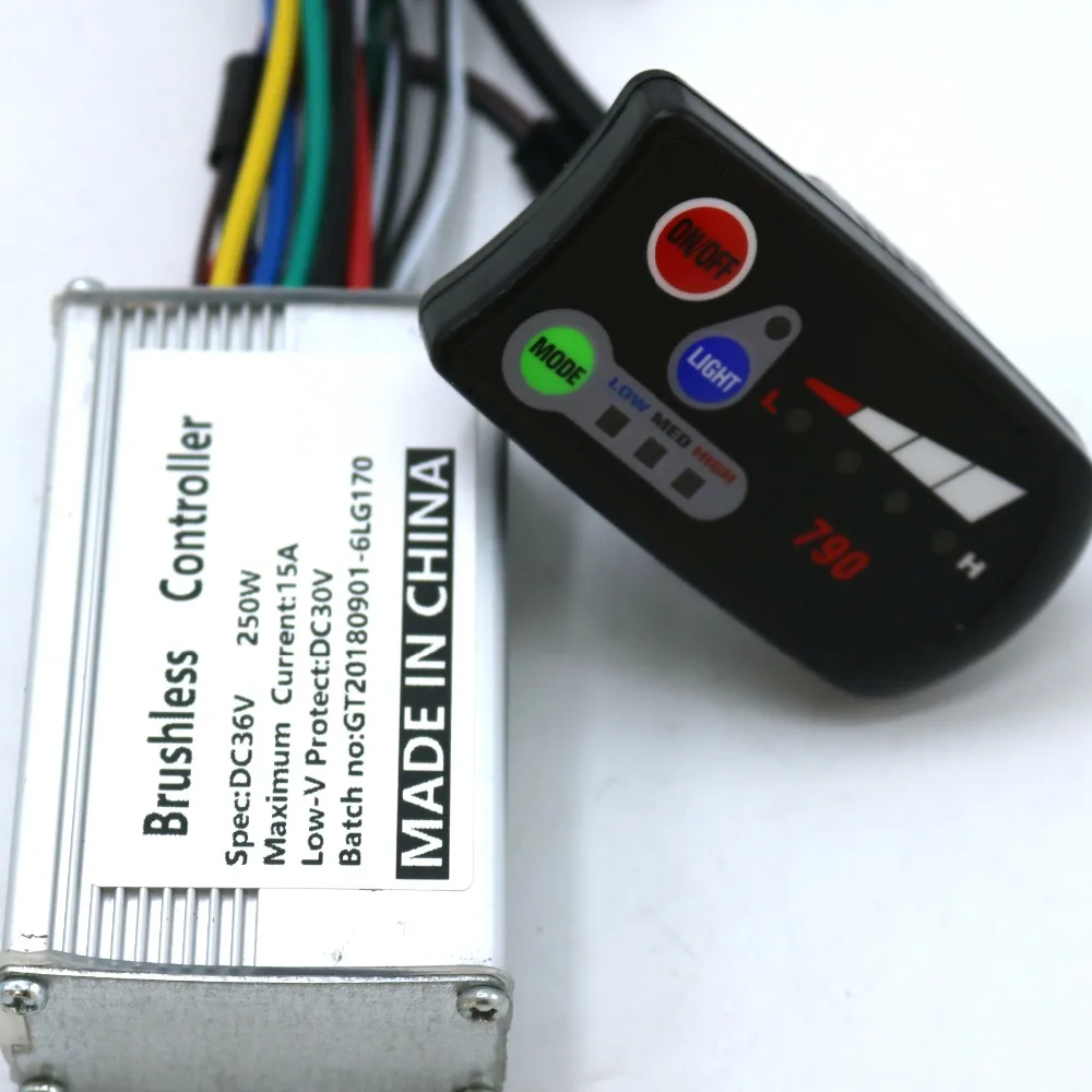 Flash Deal GREENTIME High Quality 36V 250W E-bike Brushless Motor 790 Controller BLDC Motor Driver+790LED display 1