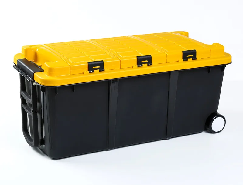 Discount Autofans 75L Plastic Auto Trunk Storage Box Independent Cabinet Boot Organizer Wheel Car Trunk Container Boot Trolley Box S11 1