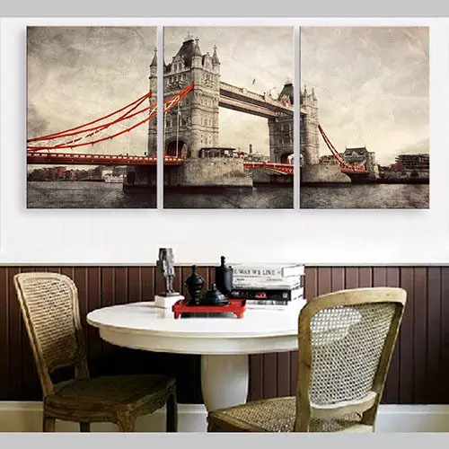 London Bridge 3 Panelen Muur Canvas Schilderijen Wanddecoraties ... London Bridge 3 Panelen Muur Canvas Schilderijen Wanddecoraties ...