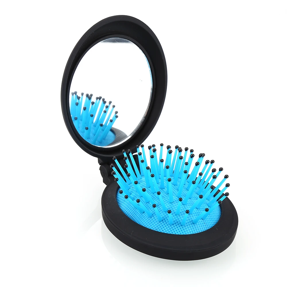 

Massage Comb with Mirror Portable Folding Airbag Comb Makeup Comb Travel Hair Comb