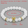 New Fashion Imperial Micro Pave Cubic Zircon Crown Charm Bracelet Men Women's White Crack Flowers Stone Beads Bracelet Jewelry ► Photo 2/6