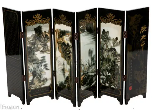 Китайский Boutique Collection Лак изделия картина салон складной экран-уникальный Романтика