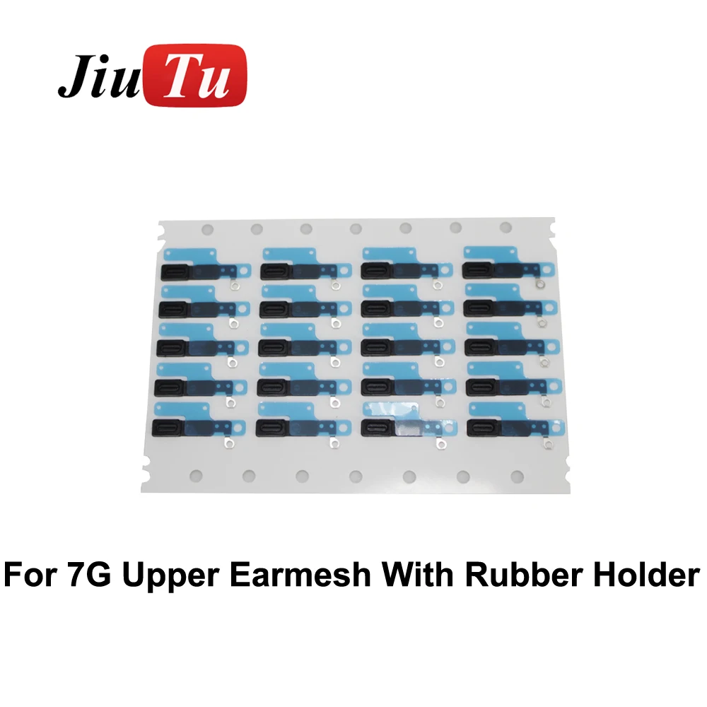 For iPhone 7 7Plus  Earpiece Ear Speaker Self Adhesive Anti Dust Screen Grill Mesh with Rubber Gasket Replacement Part (1)