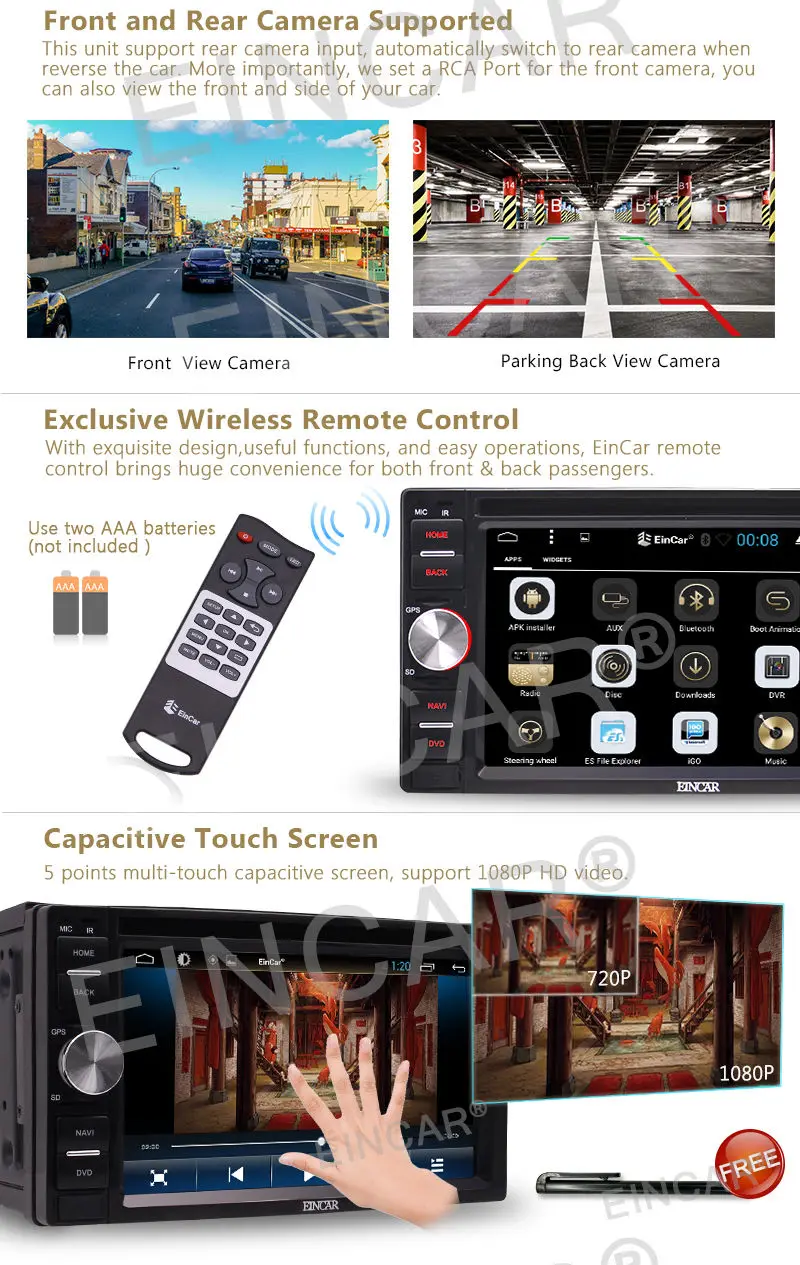 Sale Android 6.0 2Din Car Radio Stereo HD DVD Player GPS Nav  Bluetooth Car styling cassette tape recorder PC DVD Player In console 3