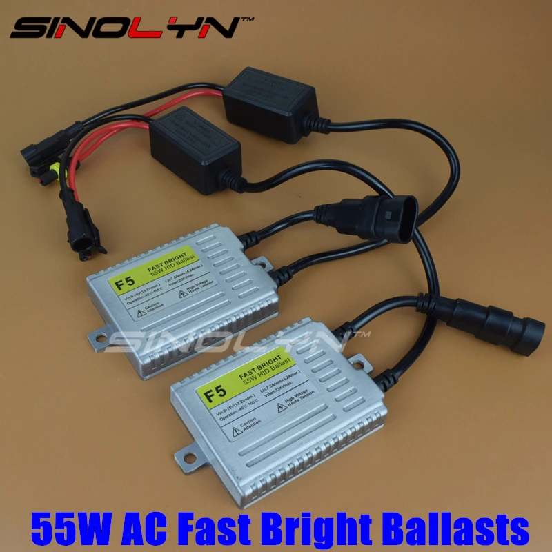 1 Pair 12V AC 55W Fast Bright Ballasts Quick Start Digital Slim Replacement Reactor Ignition Block