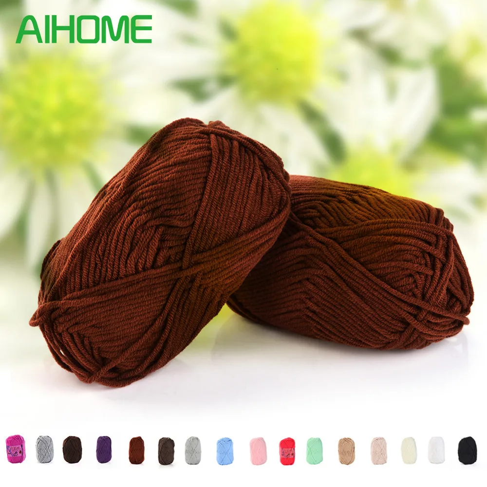 Buy High Quality 10pcs Milk Cotton Hand Knitting Yarn