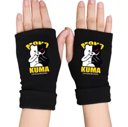 Аниме Danganronpa перчатки без пальцев Dangan Ronpa хлопок перчатки с вязанными запястьями варежки аксессуары с героями мультфильмов Косплэй руки