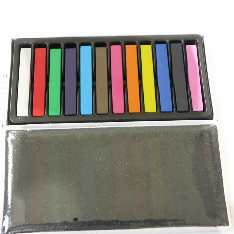 12 colors hair chalk
