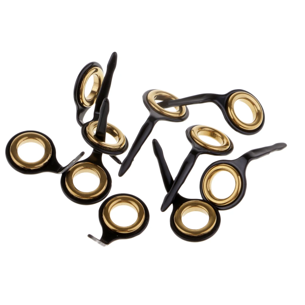 10pcs Fishing Rod Guides Single Leg Fishing Rod Parts Line Ring Rod Building
