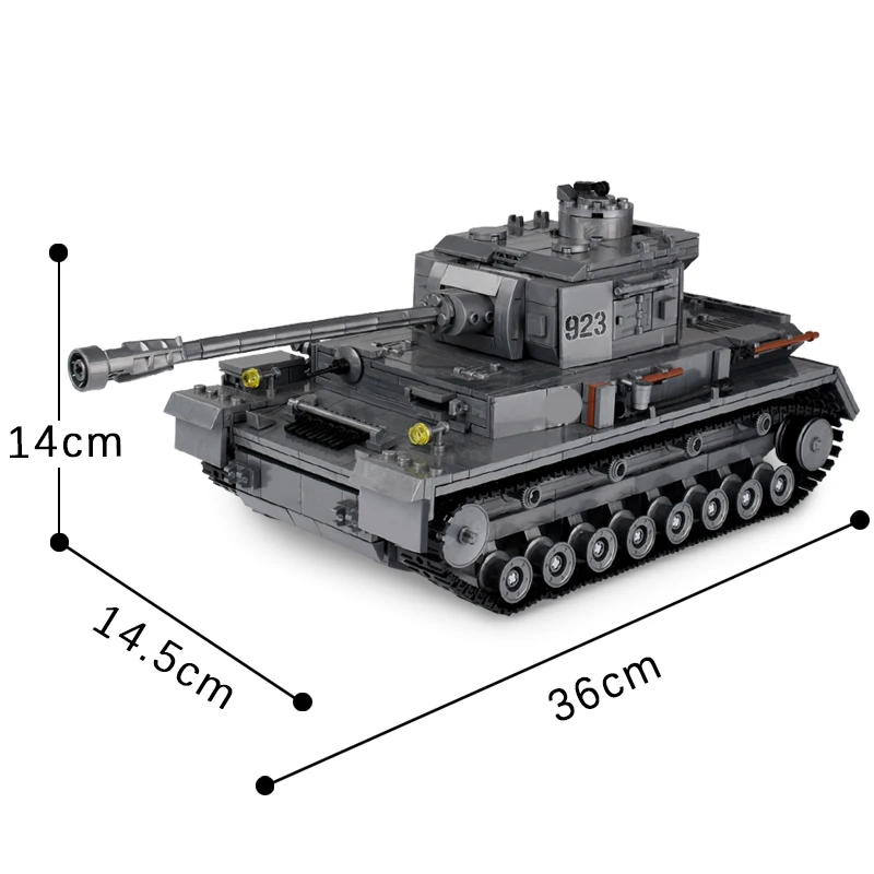 1193+ шт, военные блоки, Военный танк, 3D модель, PZKPFW-IV, строительные блоки, набор строительных игрушек, развивающие строительные игрушки для детей