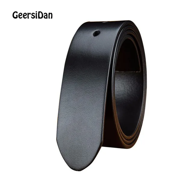 Los hombres de anchura 38mm correa de cuero genuino para hombres de moda de la marca de Jean Vintage cinturón sin hebilla de gran tamaño de la correa 140 cm/150 cm/160 cm