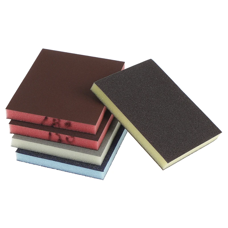 

2pcs 120-1000grit Polishing Sanding Sponge Block Pad Sandpaper Assorted Abrasive Tool Random Color