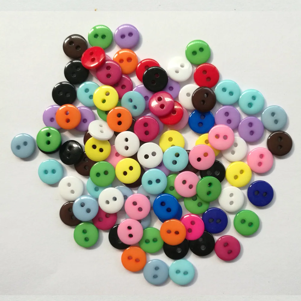 200 шт набор пуговиц детская одежда 2-Holes Кнопка оптом Diy Смола 15 мм скрапбук Сделай Сам бутон ручной инструмент для вязания