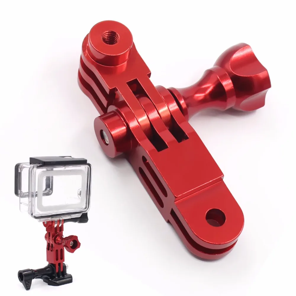 GloryStar CNC Алюминиевый Трехходовой поворотный кронштейн адаптер синий для GOPRO Hero 1 2 3 3+ 4 5 Session/Xiaomi Yi/SJ/GitUp Спортивная камера