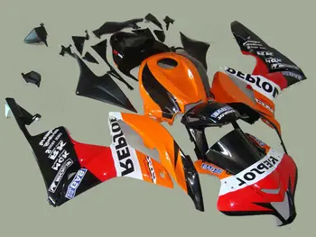 

Nn-high quality red orange black motorcycle parts injection fairings kits for 600 RR fairing set 07 08 CBR 600RR CBR 600 R