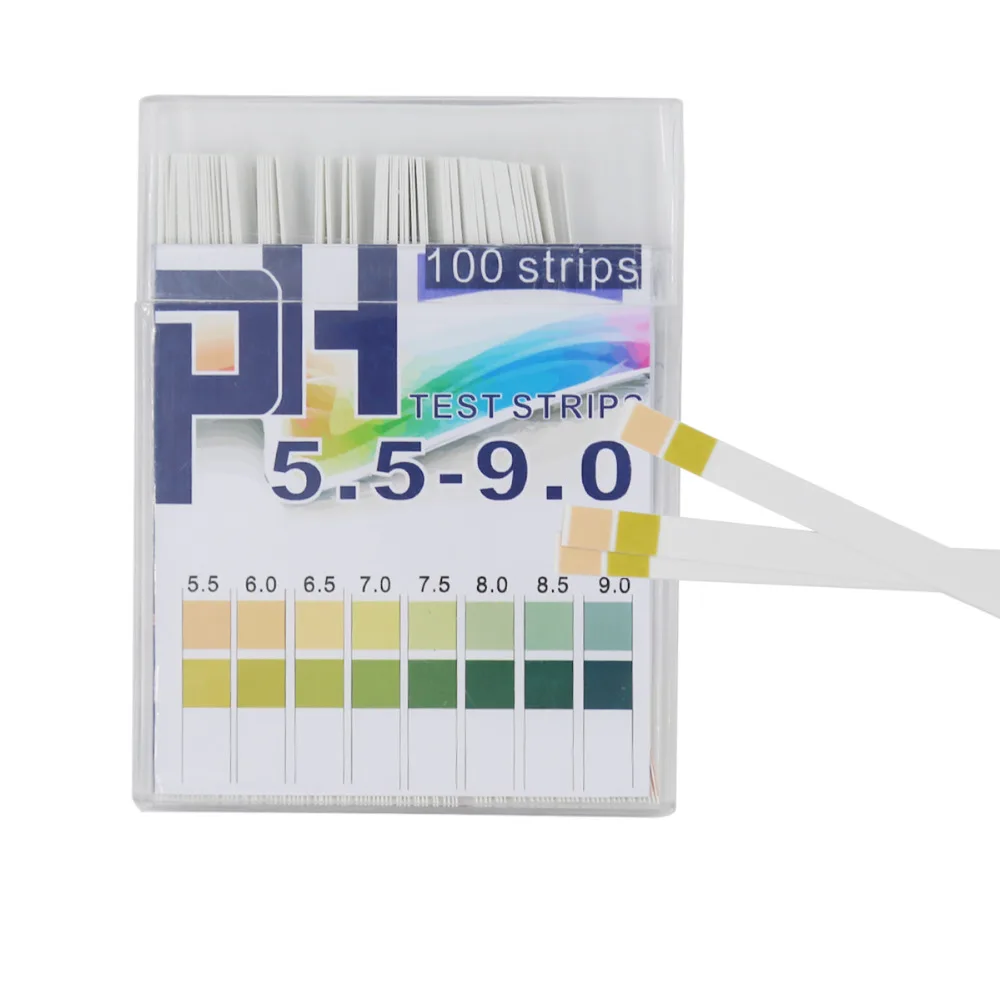 

High Precision 100 Strips Boxed PH paper Range 5.5-9.0 PH Test Strips Indicator Paper Tester 20% off