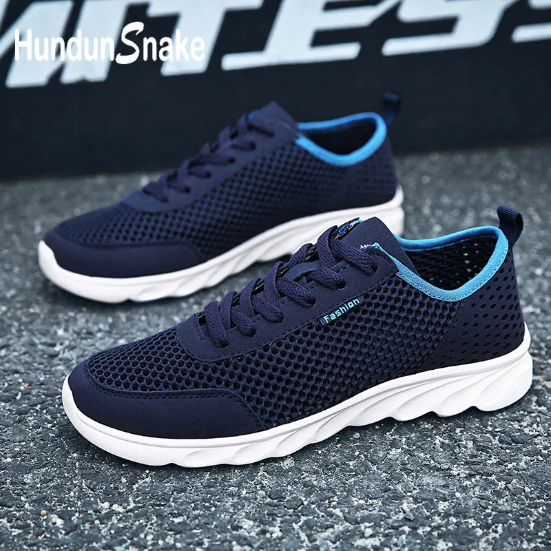 

Hundunsnake Breathable Men's Sneakers Summer Running Shoes For Men Mesh Training Shoes Men Blue Krasovki Trainers Walk Boty G-22
