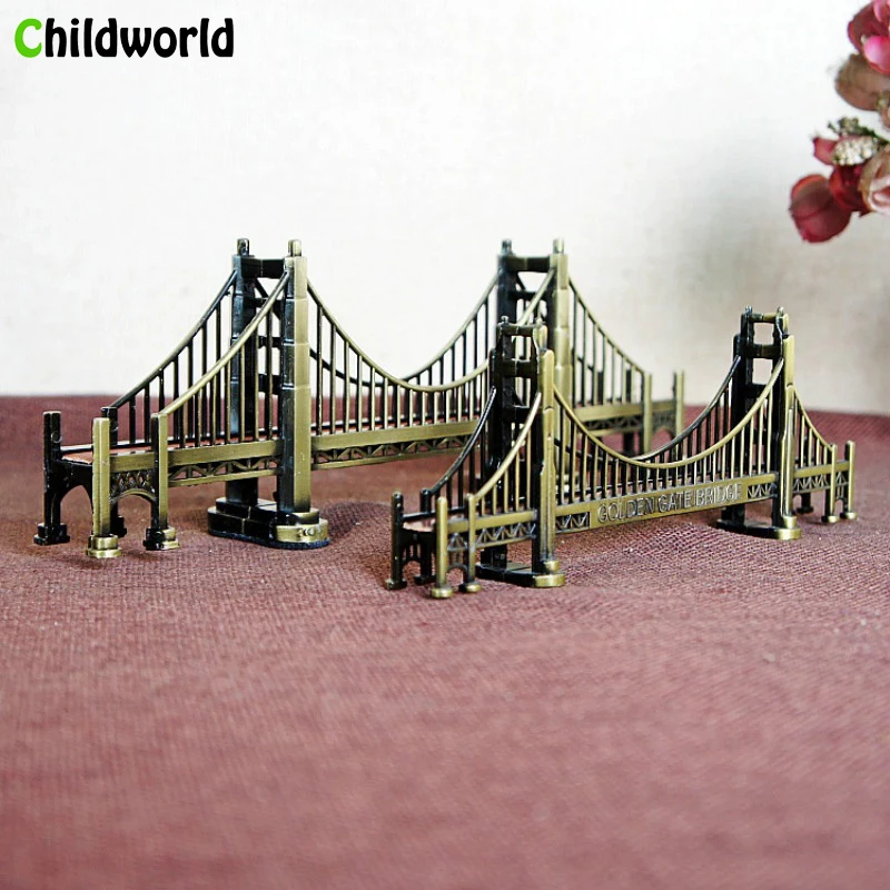 US Golden Gate Bridge миниатюрные фигурки скульптурная модель покрытие туристические