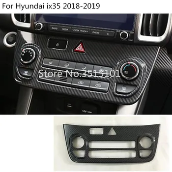 

car detector Middle Console Central control navigation air-condition Volume switch trim frame For Hyundai IX35 2018 2019 2020