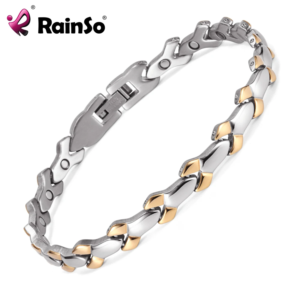 

Stainless Steel Woman Bracelet Silver Healing Magnetic 316L Stainless Steel Bracelet For Woman 2019 Fashion Jewelry OSB-1131