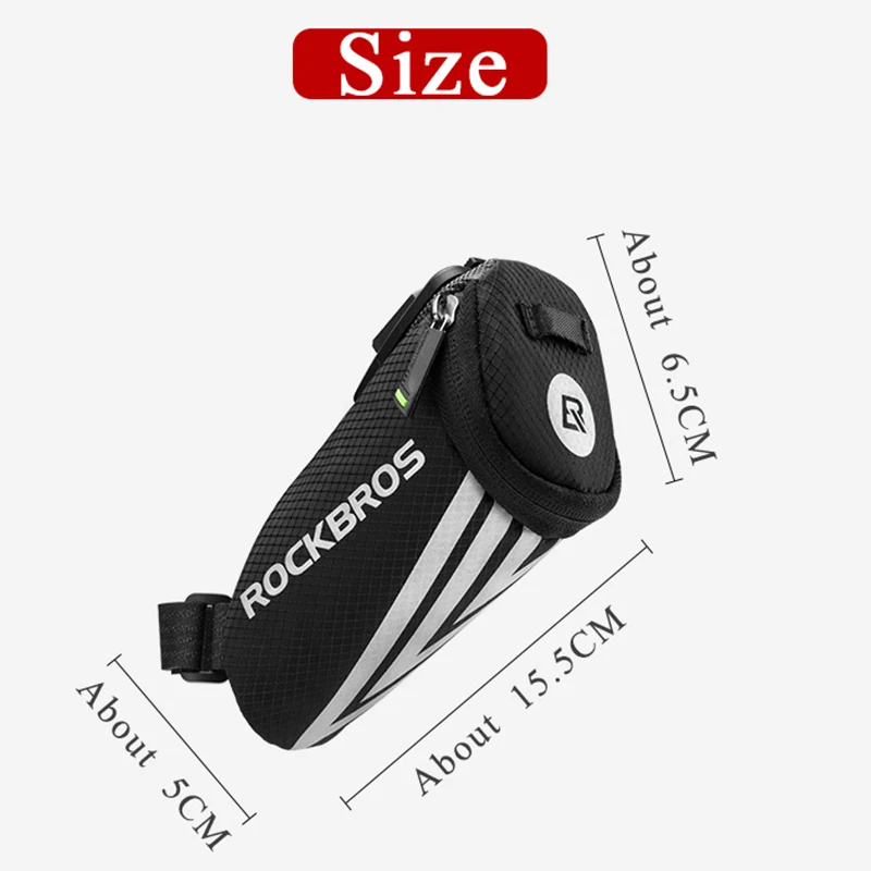 Excellent ROCKBROS Bicycle Mini Seat Bag Cycling Y-Series Strap-On Wedge Packs Saddle Bag  MTB Rode Bike Tool Kits Rear Seat Pack Bags 1