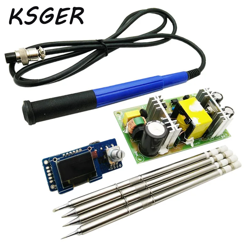 KSGER STC OLED T12 Controller DIY 9501 Soldering Handle DIY KITS Power