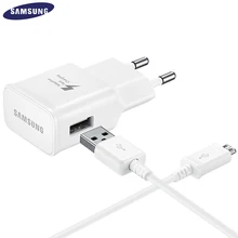 Original Samsung Note 4 FAST Charger OEM Note 5 S6 Edge 5V 2A USB Wall Travel Charger Adapter With 1M Micro USB Data Cable