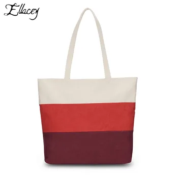 

New Pallened Color Shoulder Bag Female Canvas Tote Bags Soft Material Large Capacity Shopping Bag Casual Ladies Hand Bags