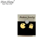 10 пар Мини Pacman серьги гвоздики для женщин Bff забавные ювелирные изделия из нержавеющей стали золото серебро цвет Binco букле d'oreille