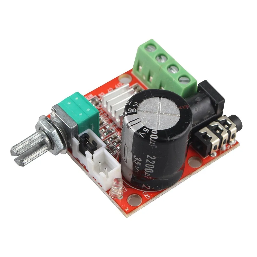 ShenzhenMaker 12В мини Hi Fi PAM8610 аудио стерео усилитель плата 2X10W двухканальный D Класс