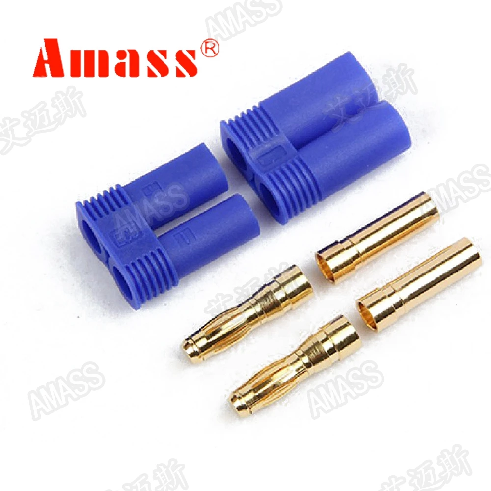 5 Pcs Amass EC5 Connector 5mm Gold Plated Connector FreeTrack Shipping